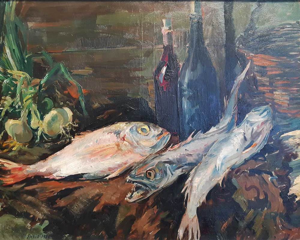 Коровин К.А. 1861-1939. Натюрморт с рыбами - 1