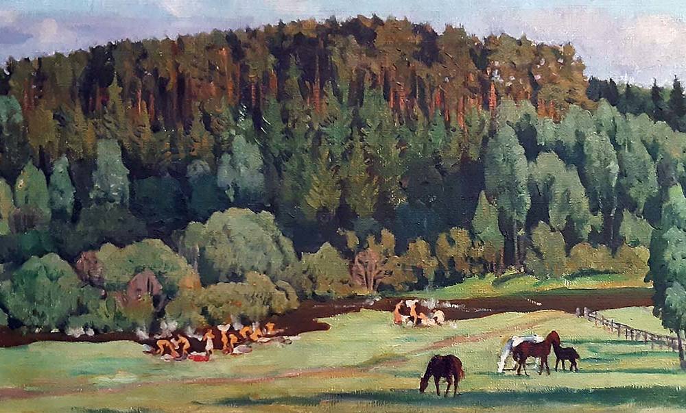 Юон К.Ф. 1875-1958. Летний вечер. Лигачево.