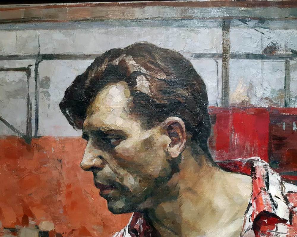 Кабачек Л.В. (1924-2002) Портрет Г.И. Ковалева -слесаря Крондштадского завода, делегата 21 съезда КПСС-3