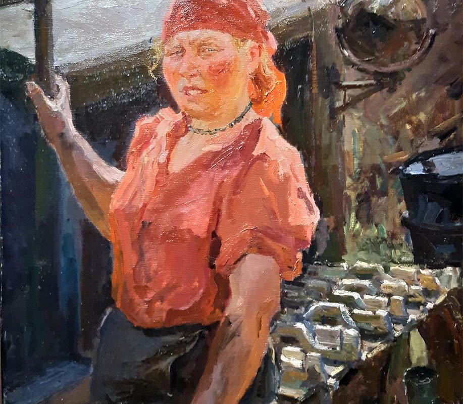 Пластов А.А. (1893-1972) Трактористка Маня Черняева.