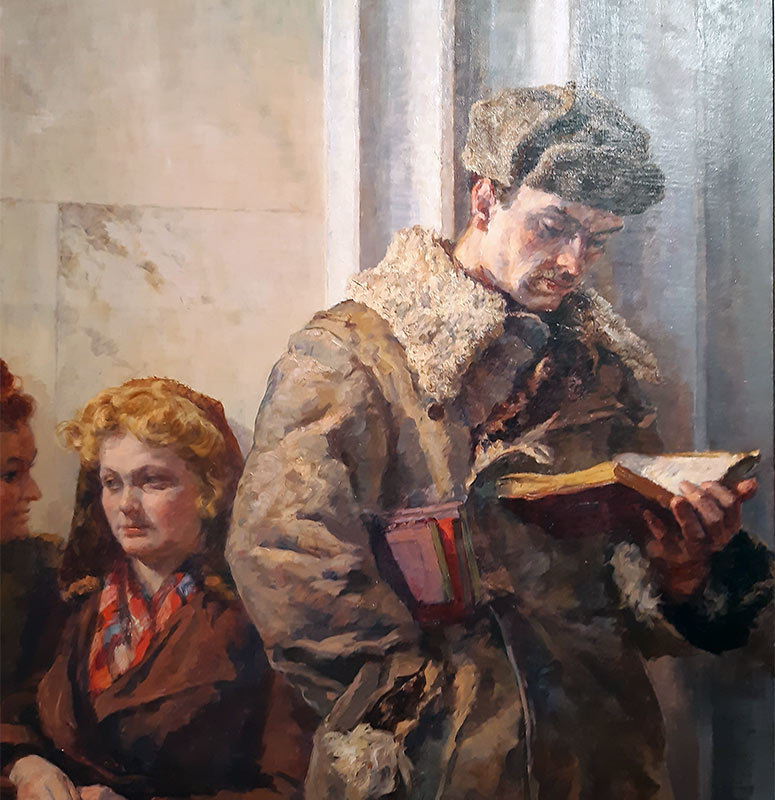 Шегаль Г.М. (1889-1956) В метро. Снова за книгу.