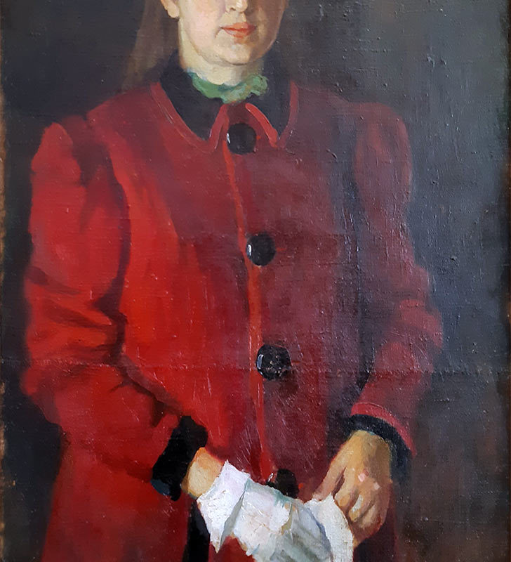 Соколова А.Л. Автопортрет в красном -1