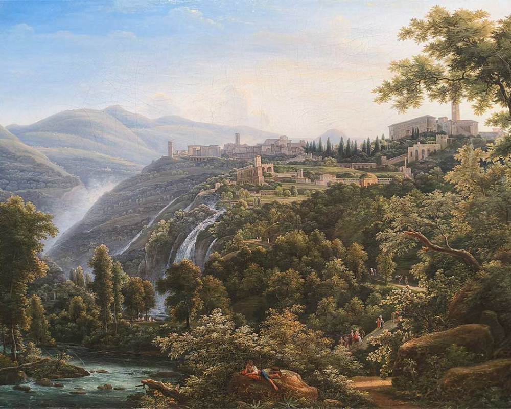 Ф.М. Матвеев (1758-1826) Вид в Италии. 1805 г. Х.М.;-1