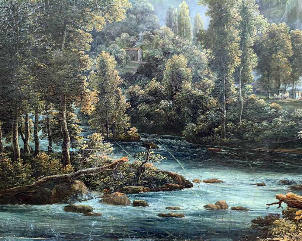 Ф.М. Матвеев (1758-1826) Вид в Италии. 1805 г. Х.М.;-3