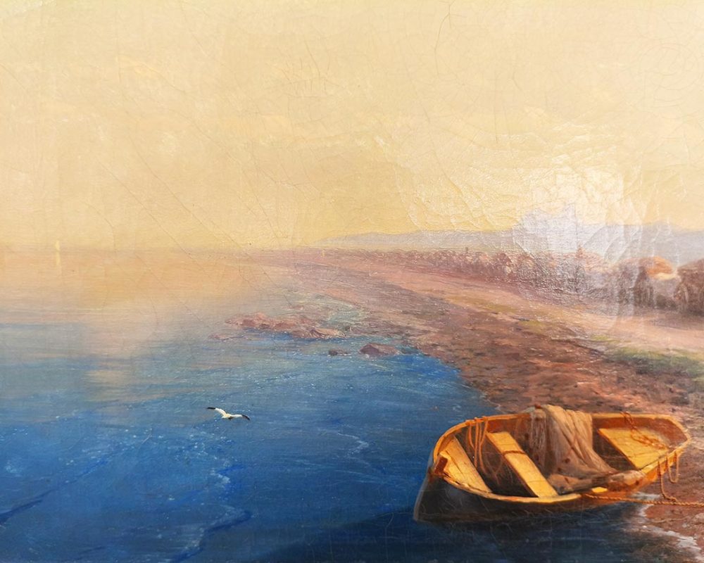 И.К. Айвазовский (1817-1900) Волы на перешейке. 1860 г. Х.М.-2