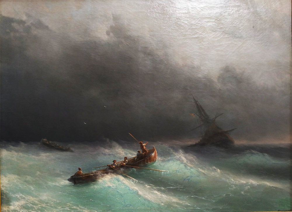 И.К. Айвазовский (1817-1900) Буря на море. 1874 г. Х.М.-1