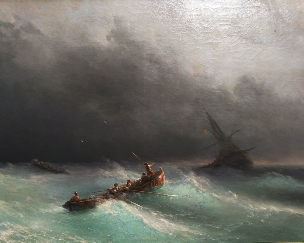 И.К. Айвазовский (1817-1900) Буря на море. 1874 г. Х.М.-1