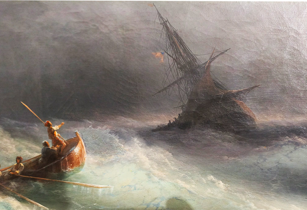 И.К. Айвазовский (1817-1900) Буря на море. 1874 г. Х.М.-3