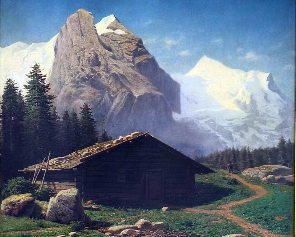 М.К. Клодт (1833-1902) Швейцарский вид. 1869 г. Х.М.