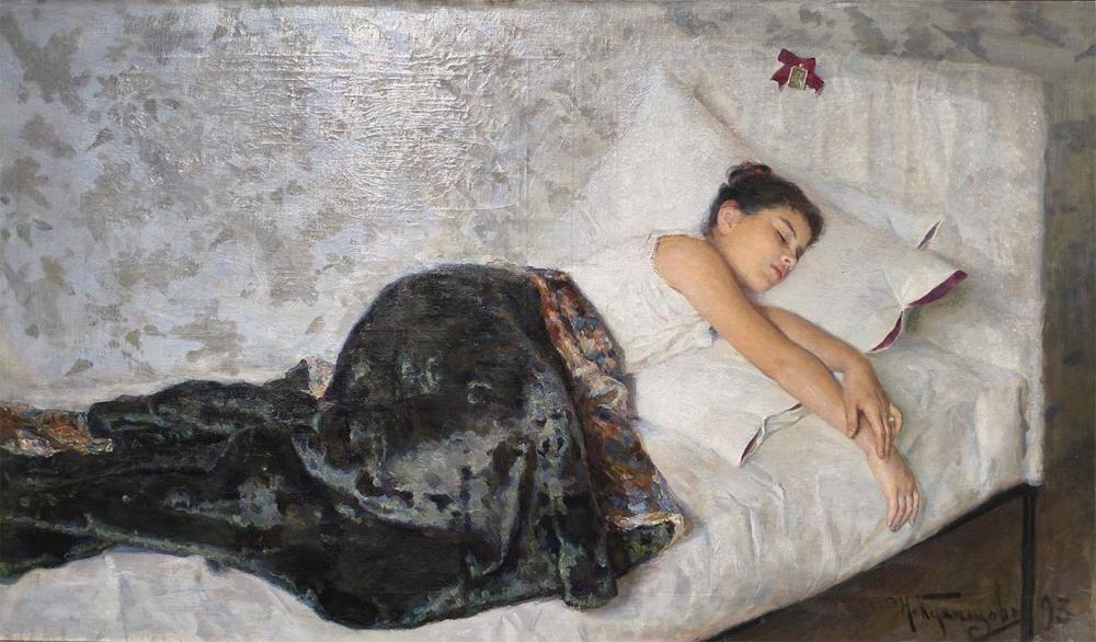 Н.М.Кузнецов (1850-1930) Спящая 1893 г. Х.М.