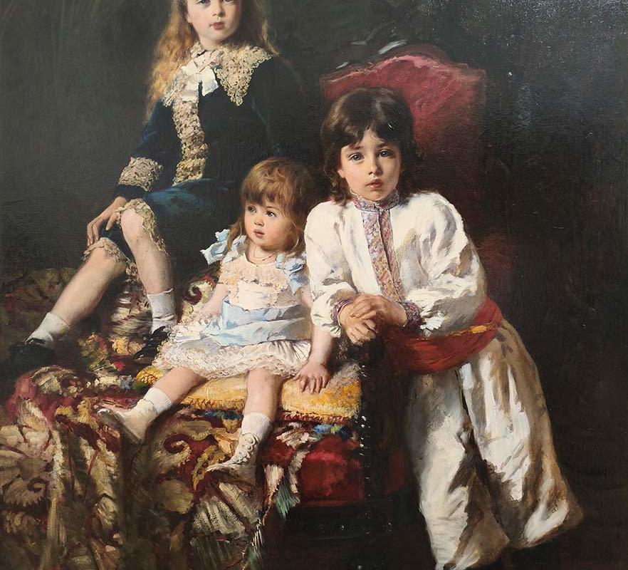 К.Е.Маковский (1839- 1915) Дети господина Балашова. 1880 г. Х.М.