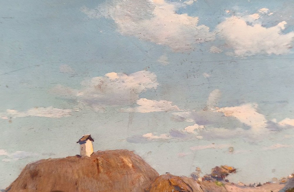 С.И.Васильковский (1854-1917) Деревенская улица на Украине. 1890 г. Х.М.-2
