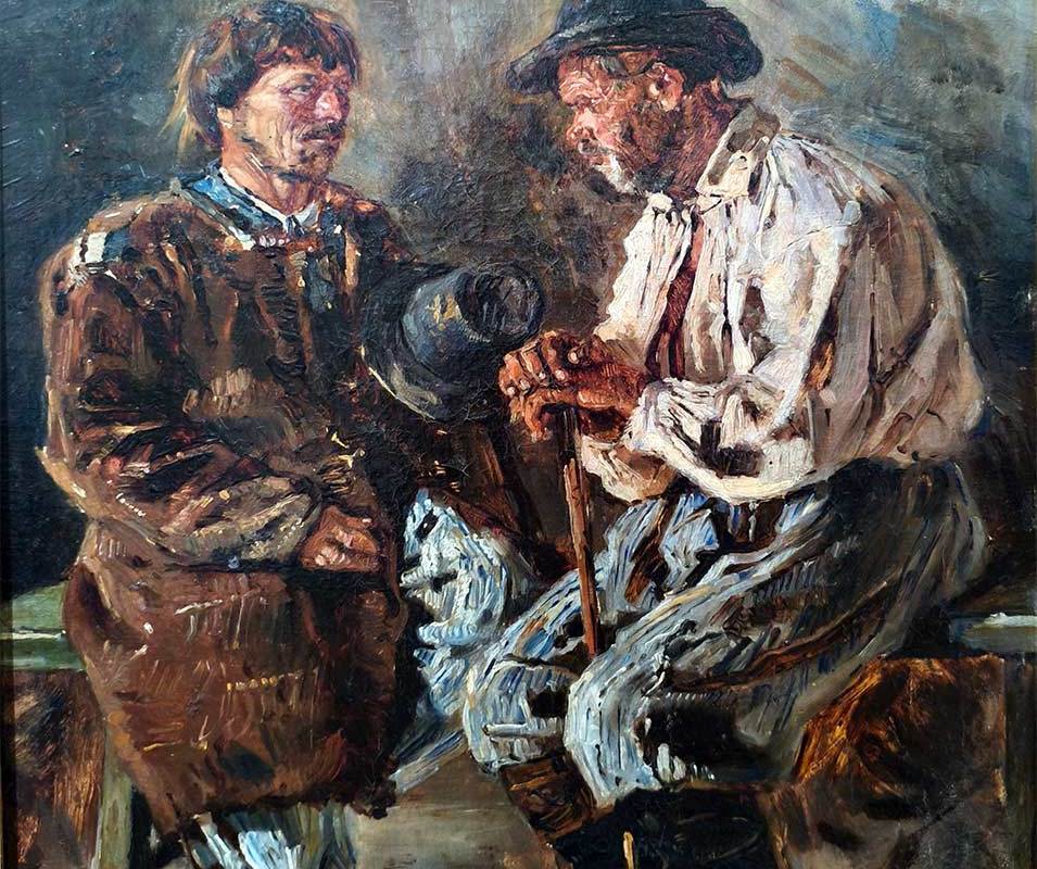 В.Е.Маковский (1846-1920) Два малоросса. 1870 г. Х.М.