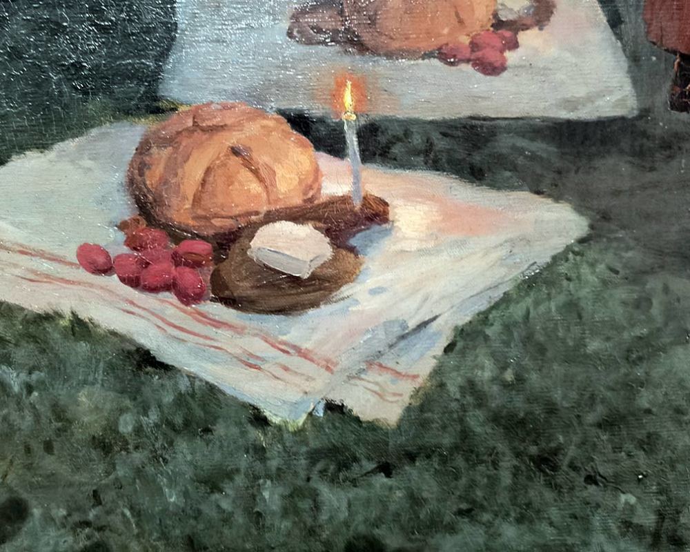 Н.К.Пимоненко (1862-1912) Пасхальная заутреня в Малороссии. 1891 г. Х.М.-1