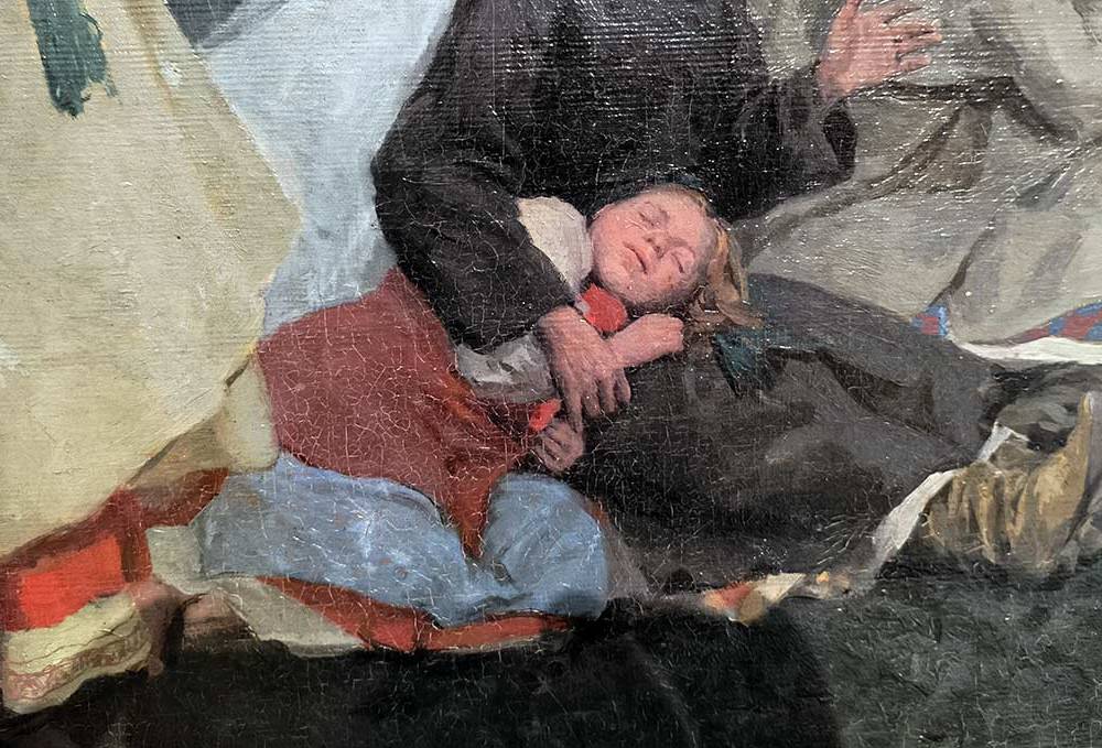 Н.К.Пимоненко (1862-1912) Пасхальная заутреня в Малороссии. 1891 г. Х.М.-4