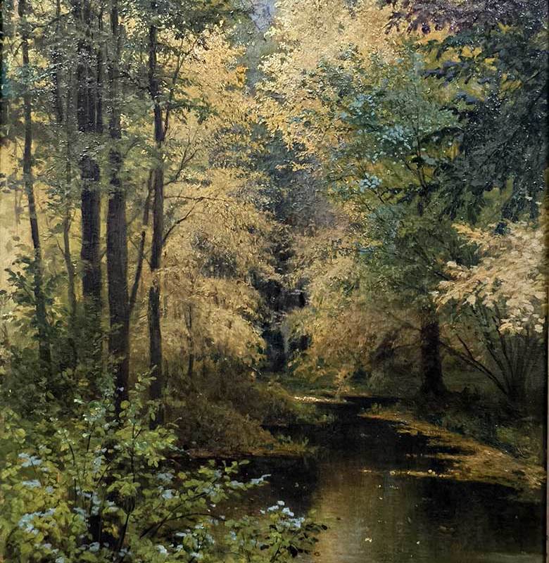 Г.Г. Мясоедов (1834-1911) Пруд в лесу. 1892 г. Х.М.