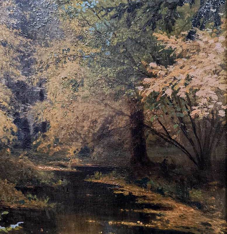 Г.Г. Мясоедов (1834-1911) Пруд в лесу. 1892 г. Х.М.-2