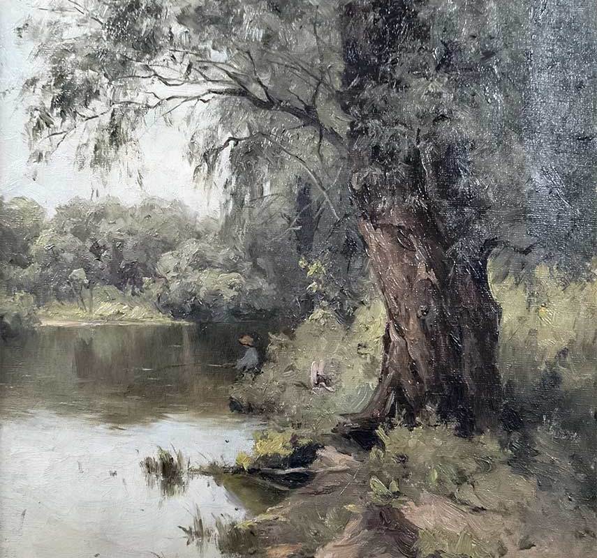 М.А. Федорова (1859-1034) Ива у реки. 1889 г. Х.М.
