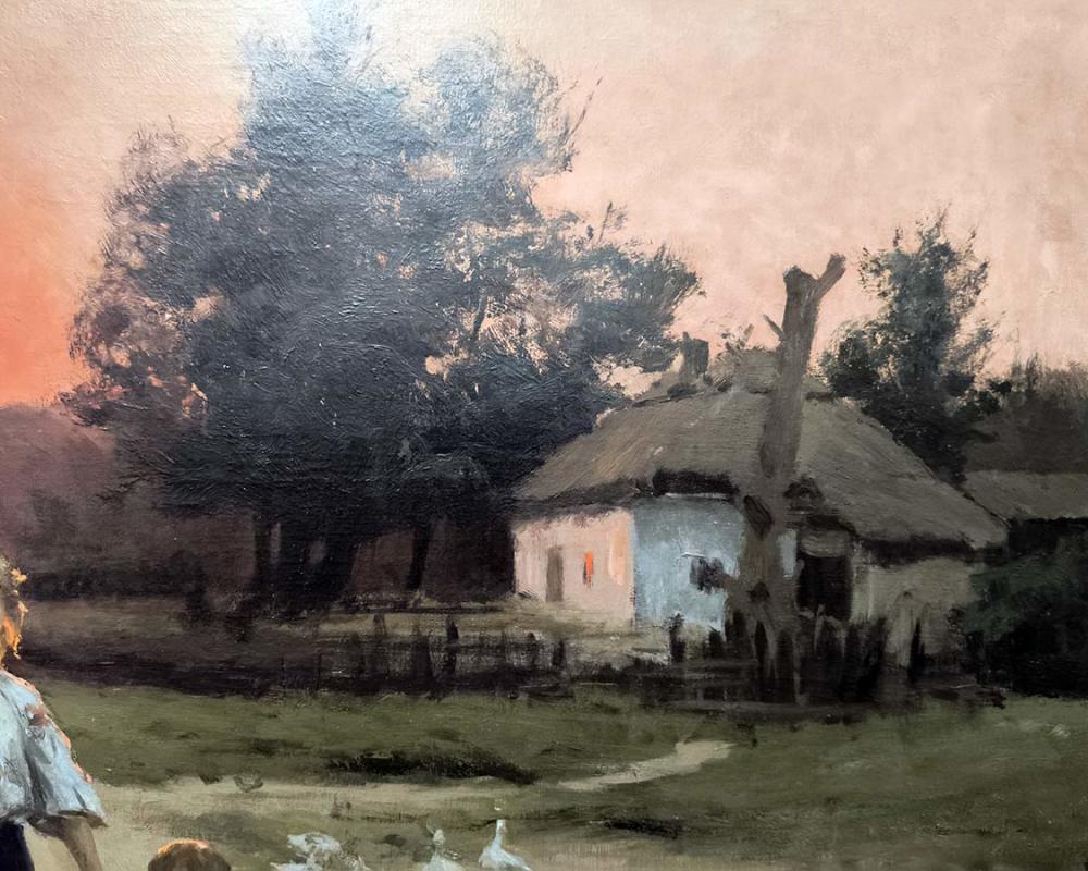 Н.К. Пимоненко (1862-1912) Последний луч. 1900 Х.М-4