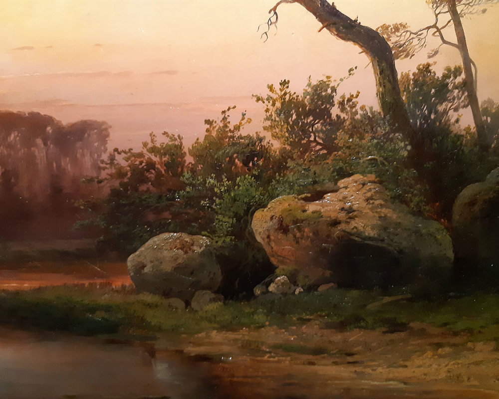 А.К. Саврасов (1830-1897) Пейзаж с сосной 1854 ХМ-3