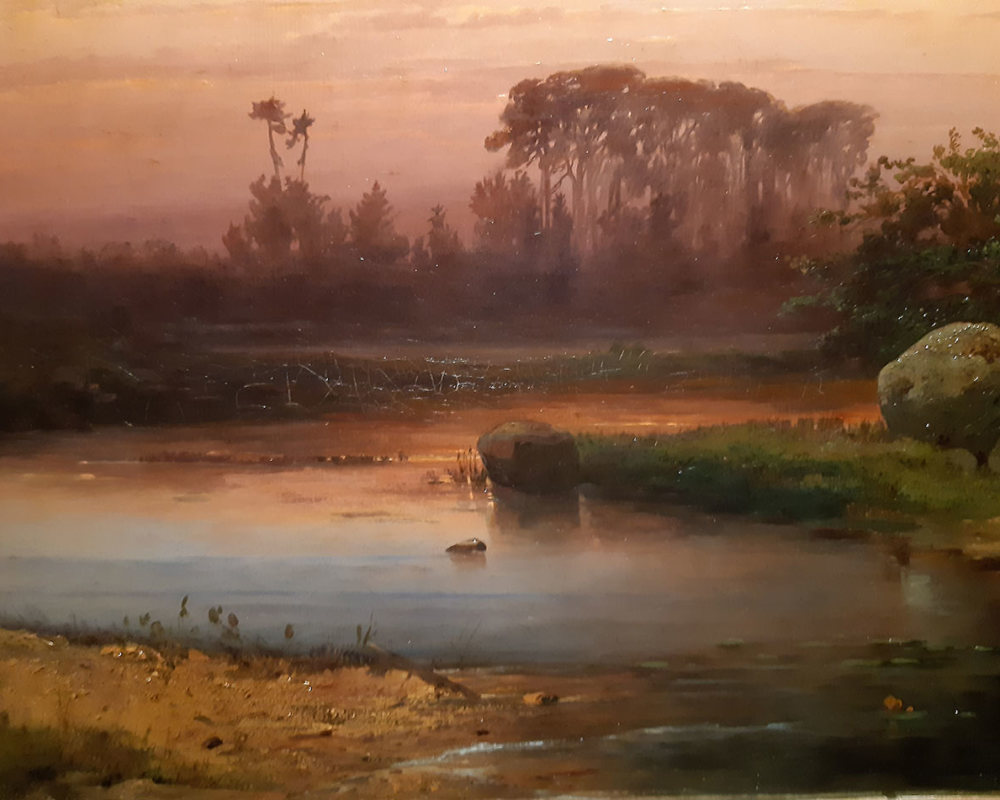 А.К. Саврасов (1830-1897) Пейзаж с сосной 1854 ХМ-4