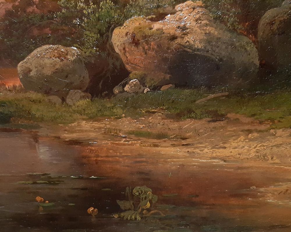 А.К. Саврасов (1830-1897) Пейзаж с сосной 1854 ХМ-5