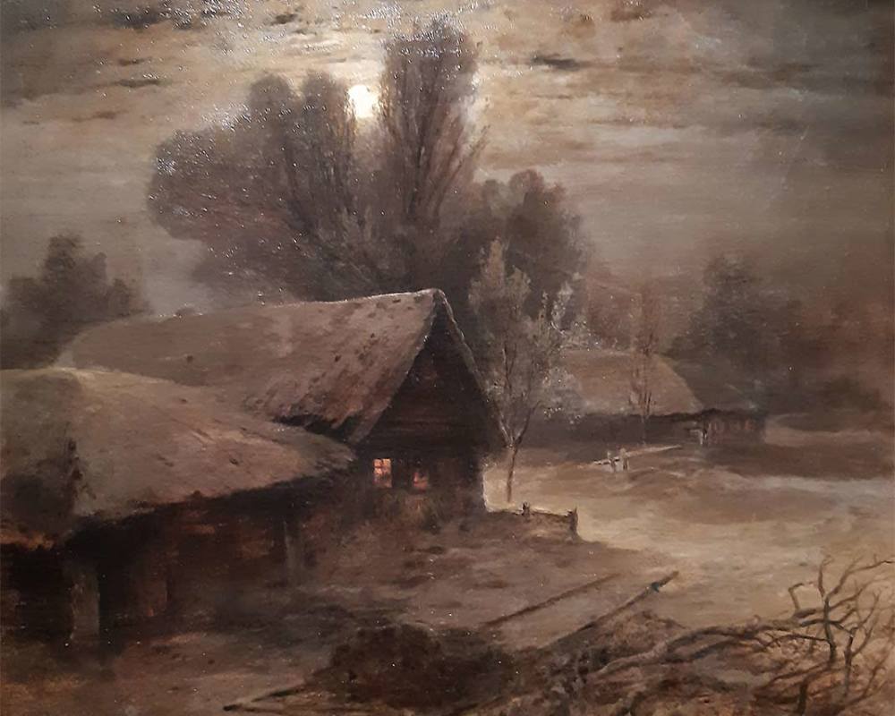 А.К. Саврасов (1830-1897) Лунная ночь в деревне