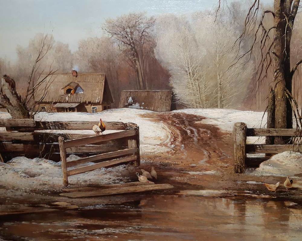 Алексей Саврасов (1830-1897) Весенний день. 1873 г. ХМ-5
