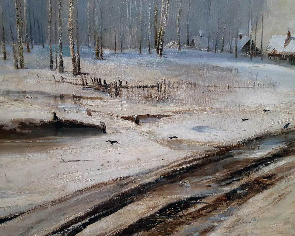 Алексей Саврасов (1830-1897) Распутица.1894 г. ХМ-3