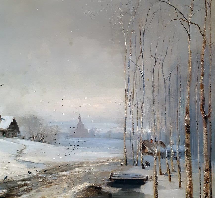 Алексей Саврасов (1830-1897) Распутица.1894 г. ХМ-5