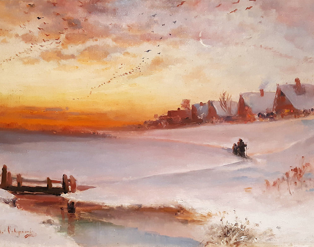 Алексей Саврасов (1830-1897) Зимний пейзаж. 1880 г. ХМ
