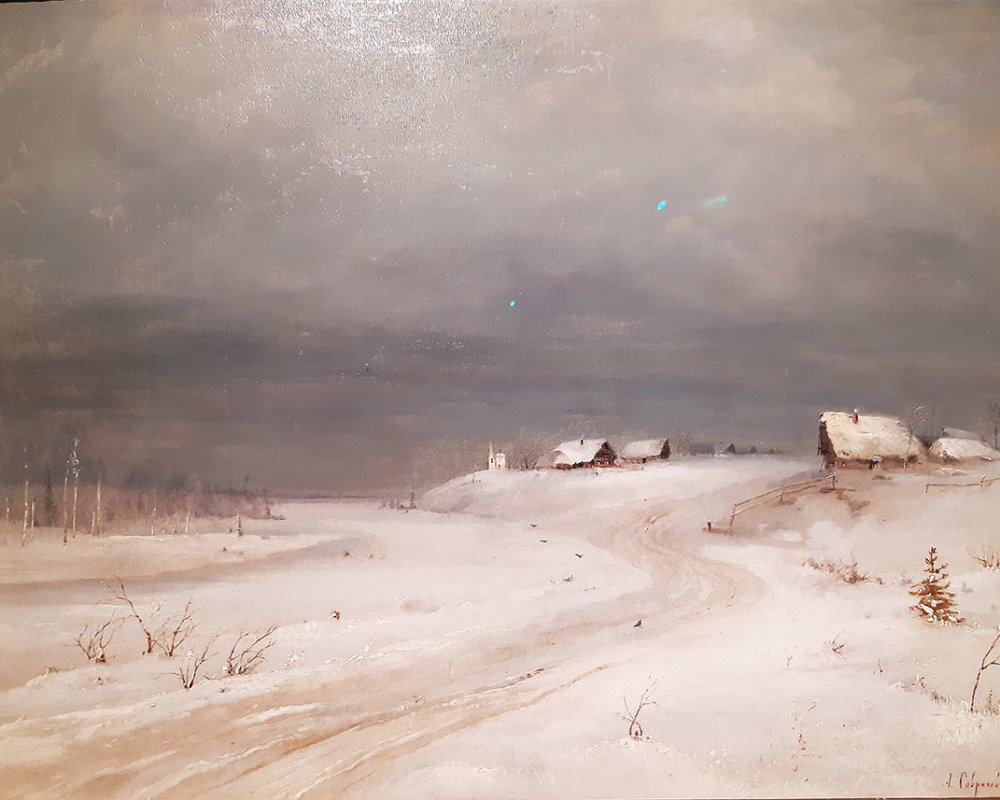 Алексей Саврасов (1830-1897) Зимний пейзаж. 1875 г. ХМ