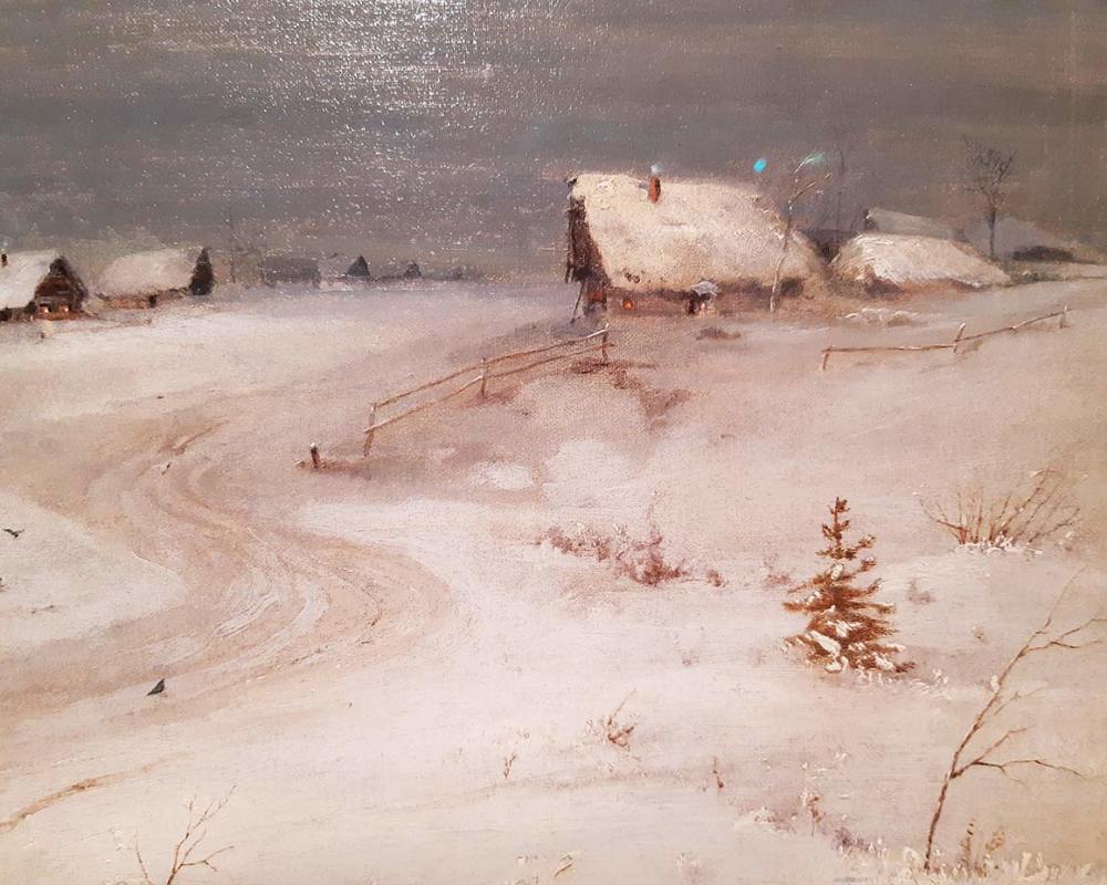 Алексей Саврасов (1830-1897) Зимний пейзаж. 1875 г. ХМ-1
