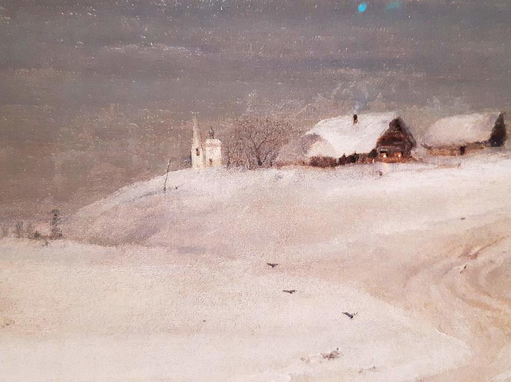 Алексей Саврасов (1830-1897) Зимний пейзаж. 1875 г. ХМ-2