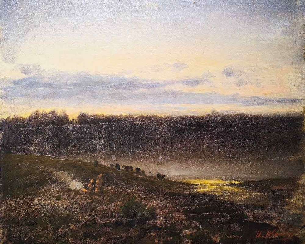 Левитан И.И. (1860-1900) Костер 1878 ХМ