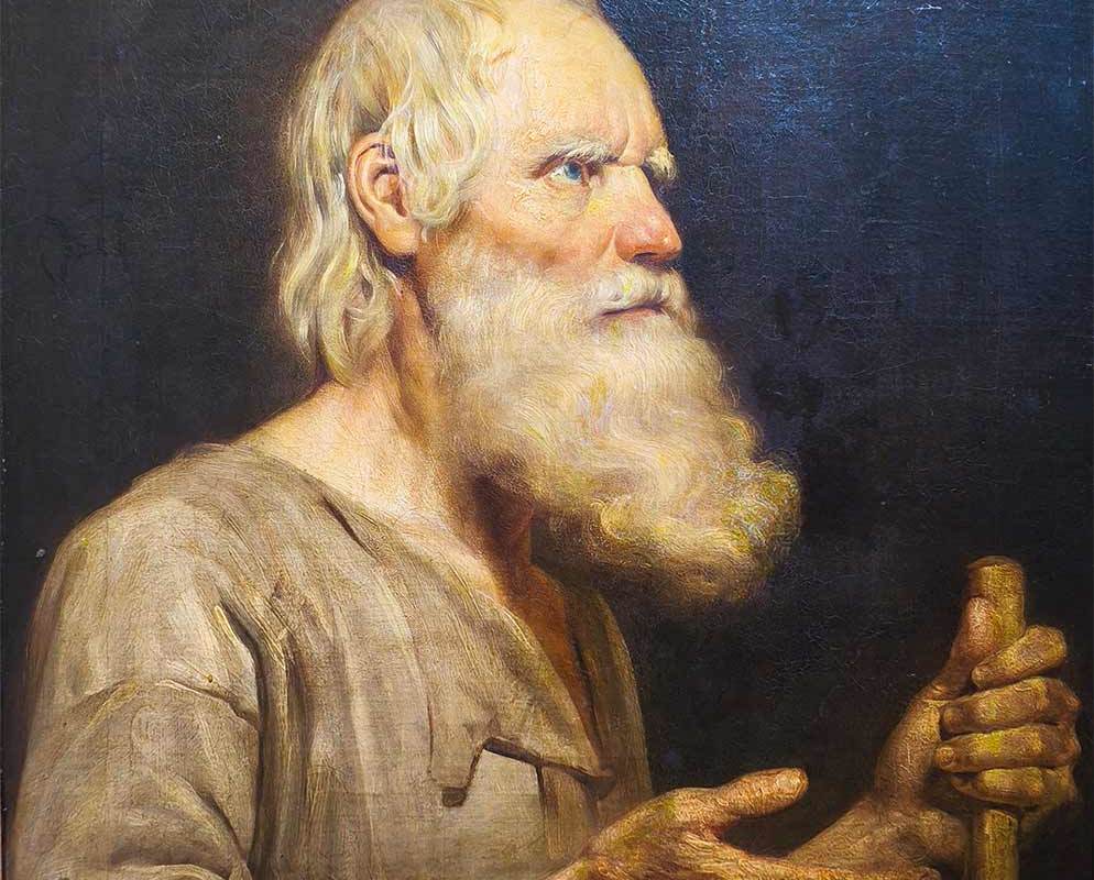 Басин П.В. (1793-1877) Портрет старика нач. 19 в. ХМ